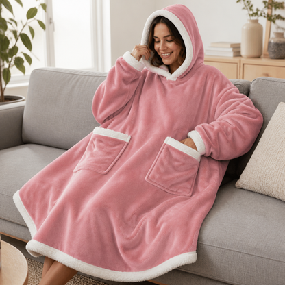 Bluza Nuzly różowa, dwie kieszenie